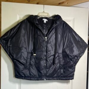Calvin Klein Black Quilted Cape